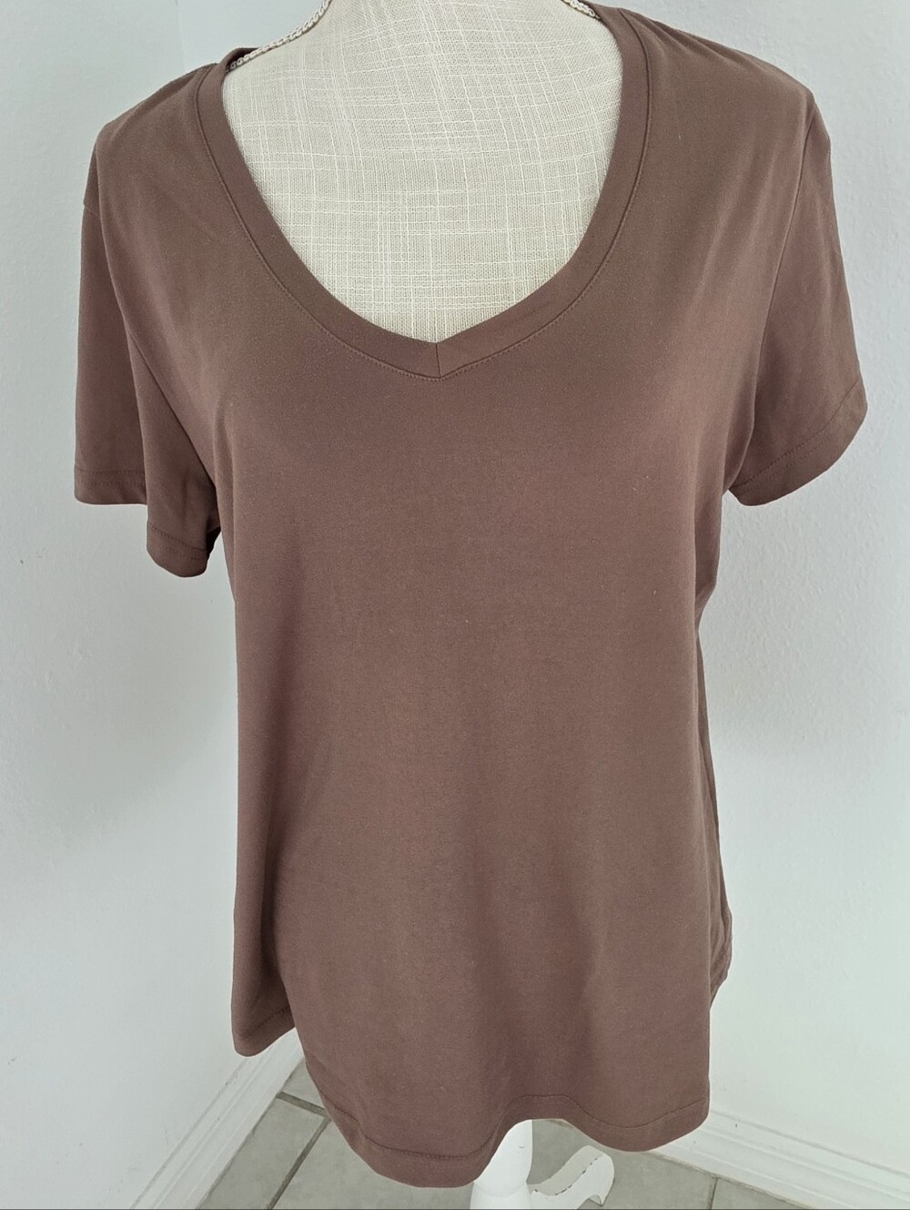 Classic V-Neck Women’s Tee - Brown